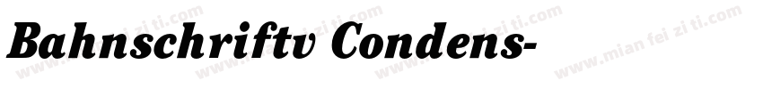 Bahnschriftv Condens字体转换